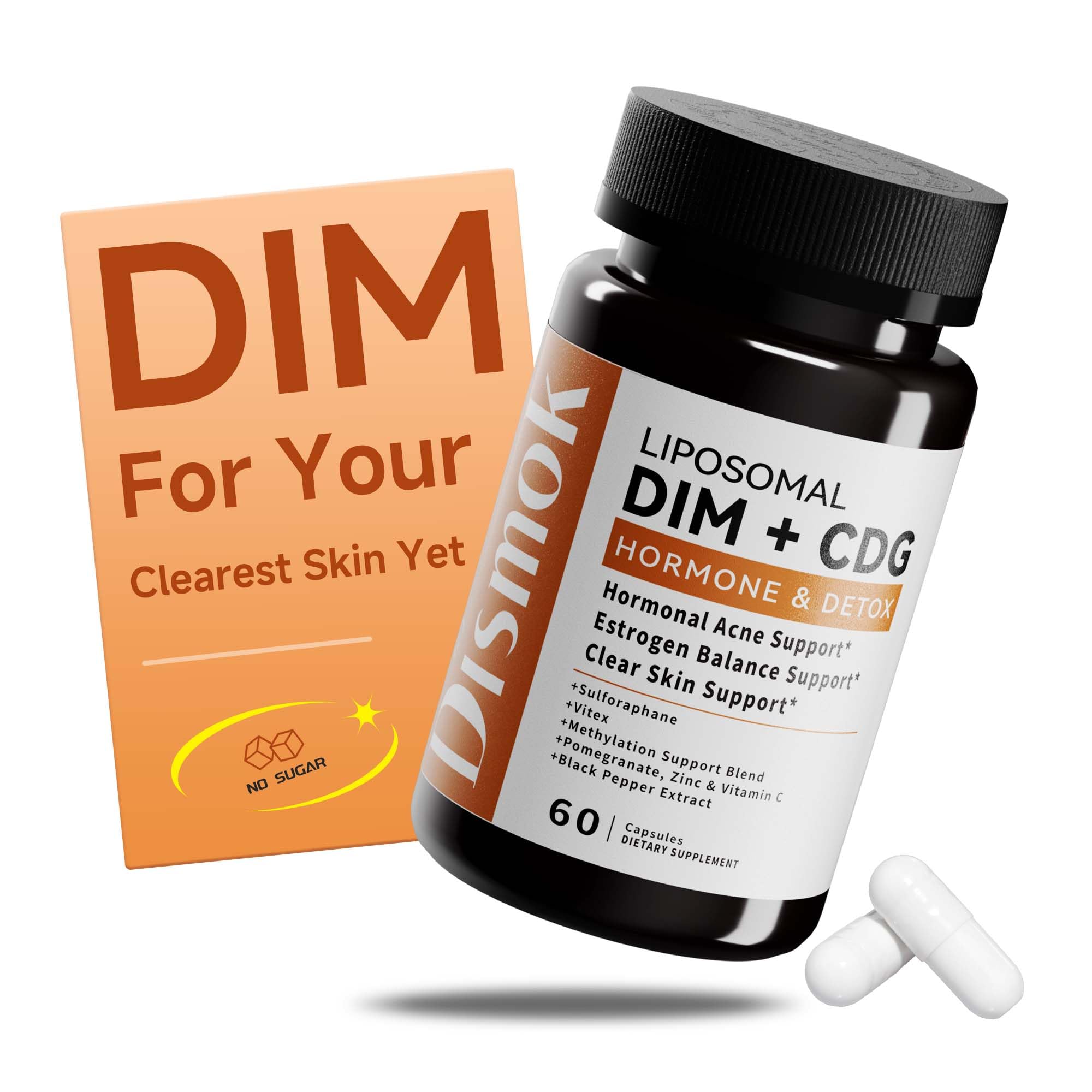 DIM Supplement 400 mg | Advanced Liposomal Multi-Action Complex for Estrogen Balance in Women & Men | Supports Hormonal Acne, Healthy Estrogen Metabolism & Clear Skin | Third-Party Tested - TrustMedUSA