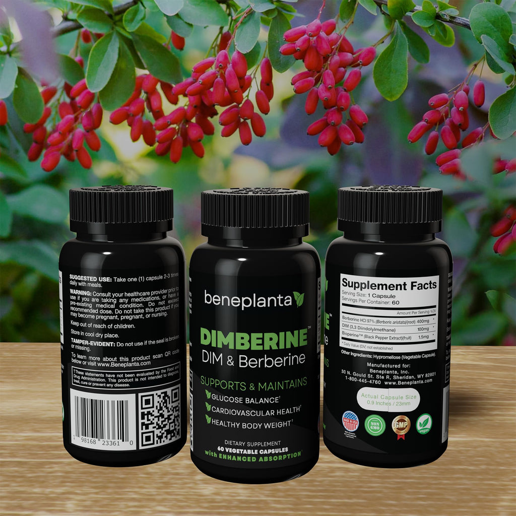 Dimberine - DIM & Berberine, High Purity Enhanced Absorption Formula - 60 Capsules - TrustMedUSA