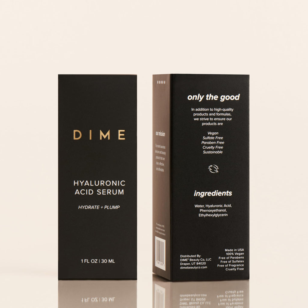 DIME Beauty Hyaluronic Acid Serum, Ultra Hydrating Face Serum with Pure Hyaluronic Acid, 1 oz / 30 ml - TrustMedUSA