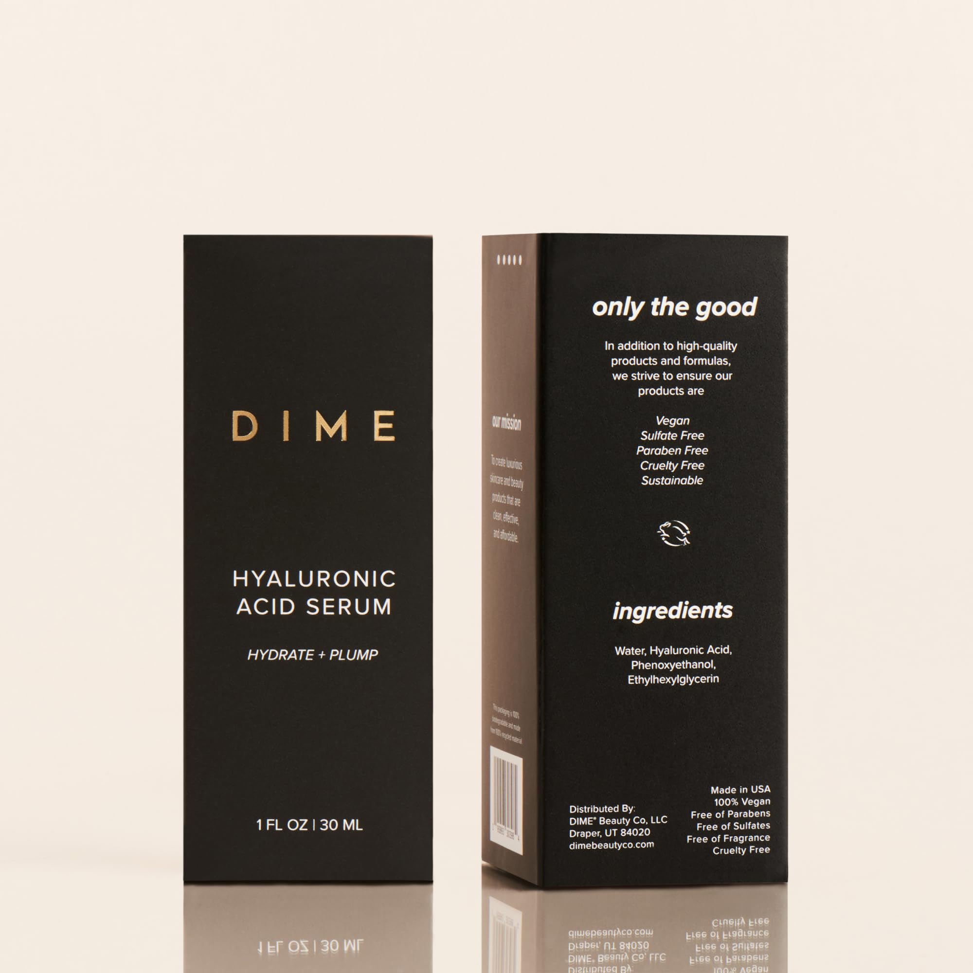 DIME Beauty Hyaluronic Acid Serum, Ultra Hydrating Face Serum with Pure Hyaluronic Acid, 1 oz / 30 ml - TrustMedUSA