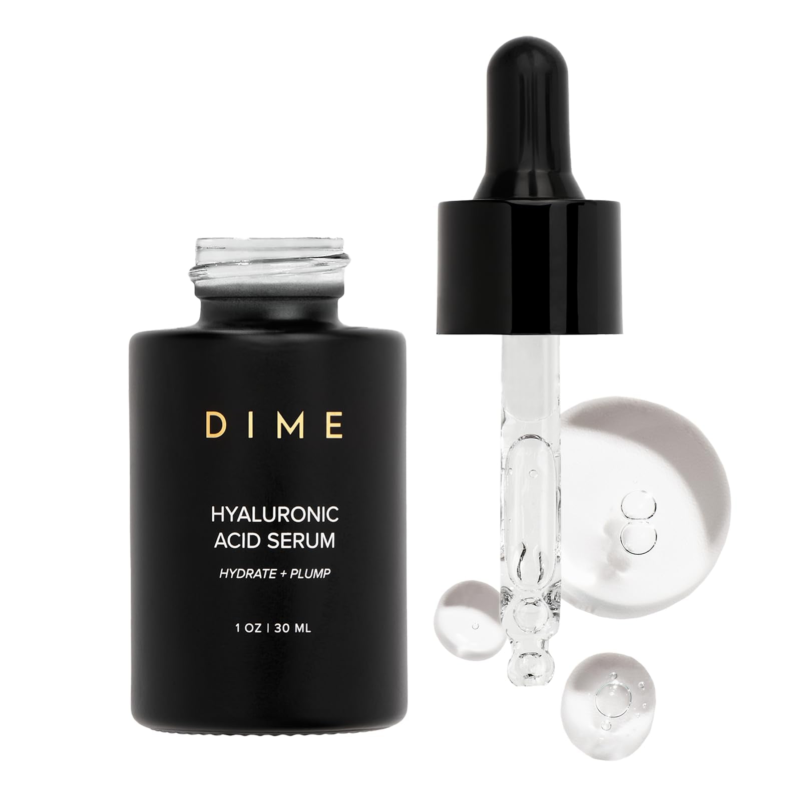DIME Beauty Hyaluronic Acid Serum, Ultra Hydrating Face Serum with Pure Hyaluronic Acid, 1 oz / 30 ml - TrustMedUSA
