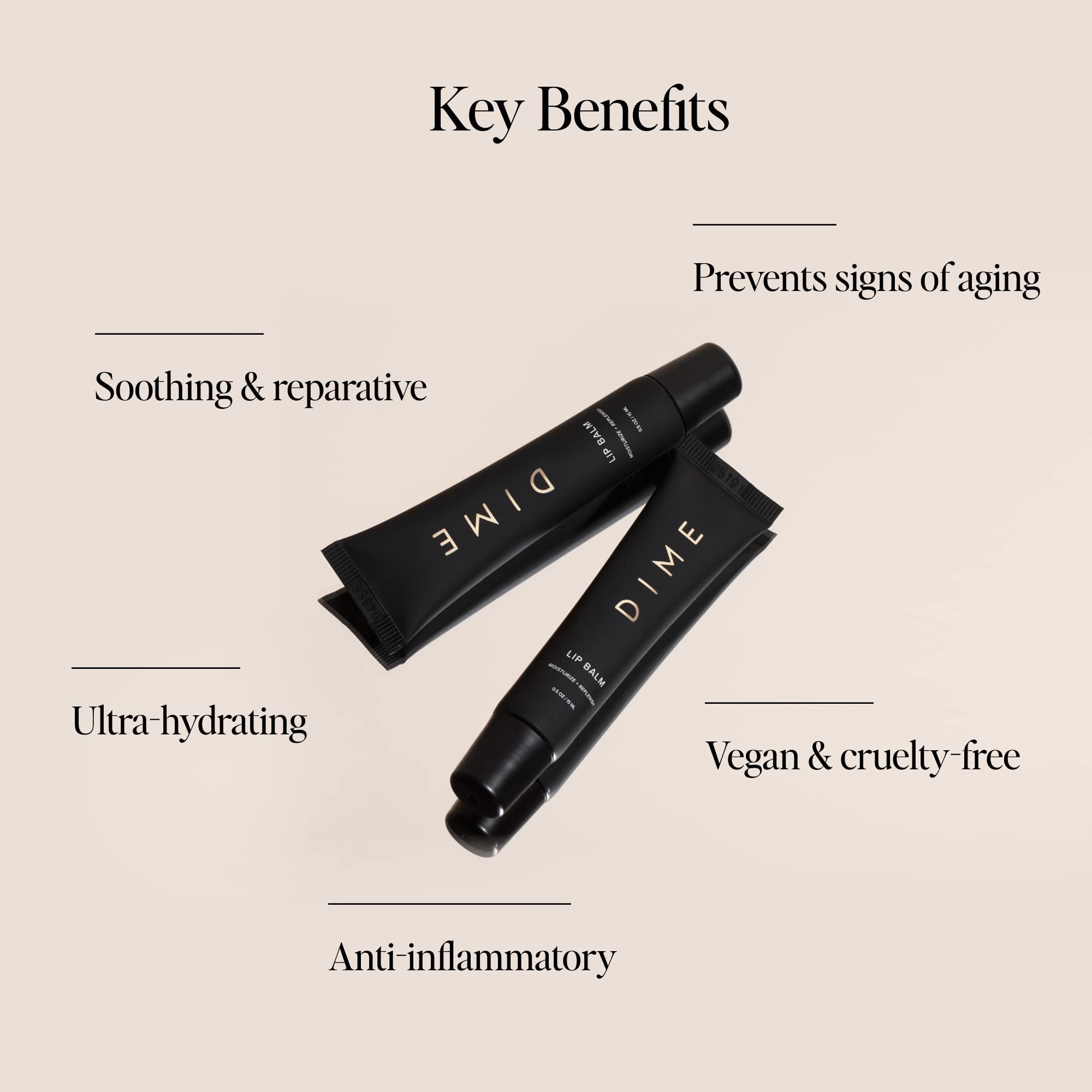 DIME Beauty Lip Balm, Hydrating Lip Balm and Gloss, Vegan & Cruelty-Free, Anti-Aging Lip Care, .5 oz / 15 ml - TrustMedUSA