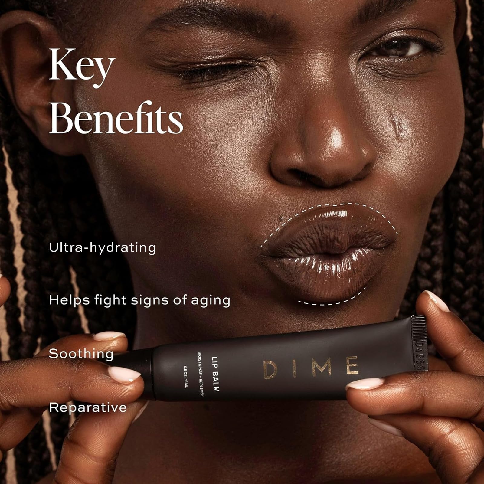 DIME Beauty Lip Balm, Hydrating Lip Balm and Gloss, Vegan & Cruelty-Free, Anti-Aging Lip Care, .5 oz / 15 ml - TrustMedUSA