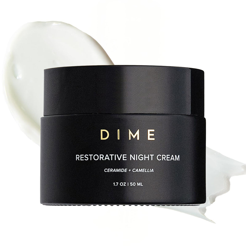 DIME Beauty Restorative Night Cream, Facial Moisturizer with Ceramides and Sea Buckthorn, 1.7 oz / 50 ml in Pump - TrustMedUSA