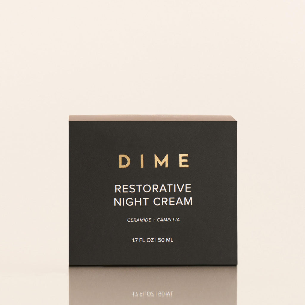 DIME Beauty Restorative Night Cream, Facial Moisturizer with Ceramides and Sea Buckthorn, 1.7 oz / 50 ml in Pump - TrustMedUSA
