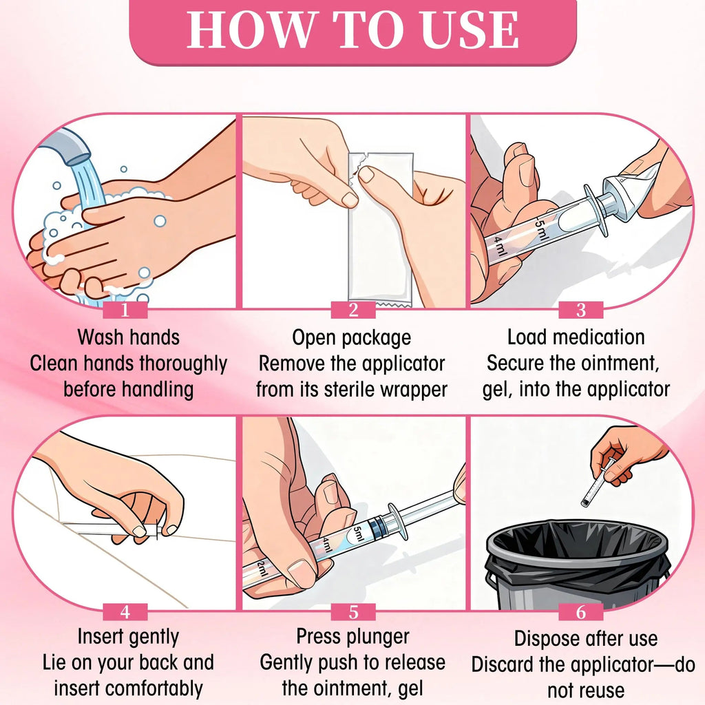 Disposable Vaginal Suppository Applicator for Women – 8ml Lube Injector Syringes with Smooth Tip, Fits Most Creams Gels Pills Tablet Suppositories, Sterilized Individually Wrapped, Pack of 20 - TrustMedUSA