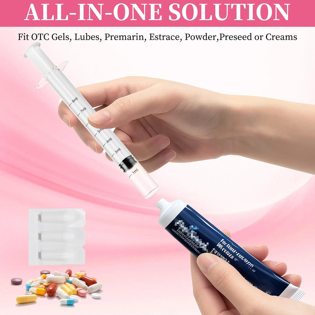 Disposable Vaginal Suppository Applicator for Women – 8ml Lube Injector Syringes with Smooth Tip, Fits Most Creams Gels Pills Tablet Suppositories, Sterilized Individually Wrapped, Pack of 20 - TrustMedUSA