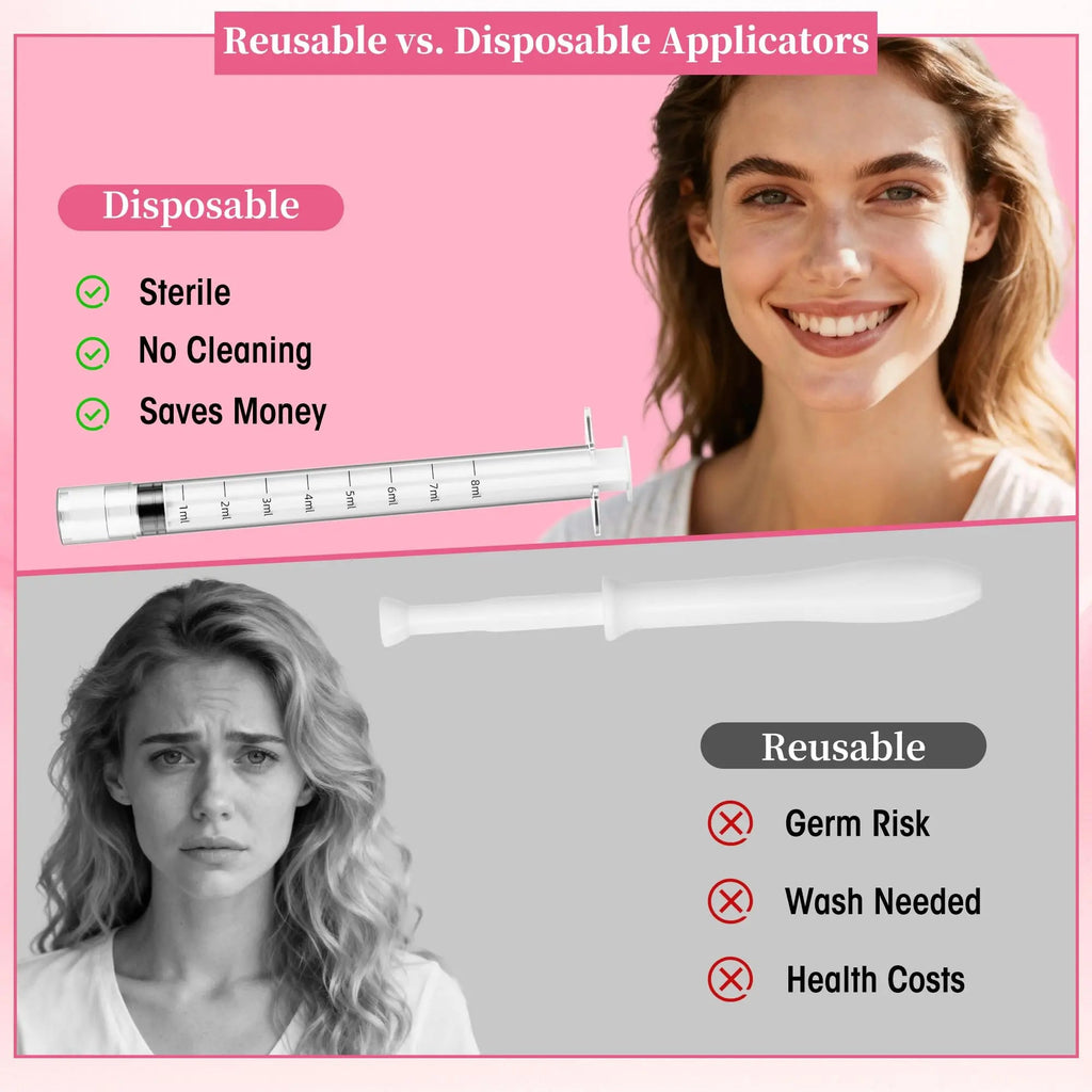 Disposable Vaginal Suppository Applicator for Women – 8ml Lube Injector Syringes with Smooth Tip, Fits Most Creams Gels Pills Tablet Suppositories, Sterilized Individually Wrapped, Pack of 20 - TrustMedUSA