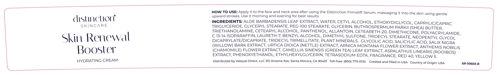 Distinction Skin Renewal Booster – Hydrating Face Moisturizer – Anti Aging Cream for Fine Lines & Wrinkles – Hydrates, Softens & Boosts Radiance – Daily Facial Cream for All Skin Types – 1 Oz - Maple Wellness Supplements