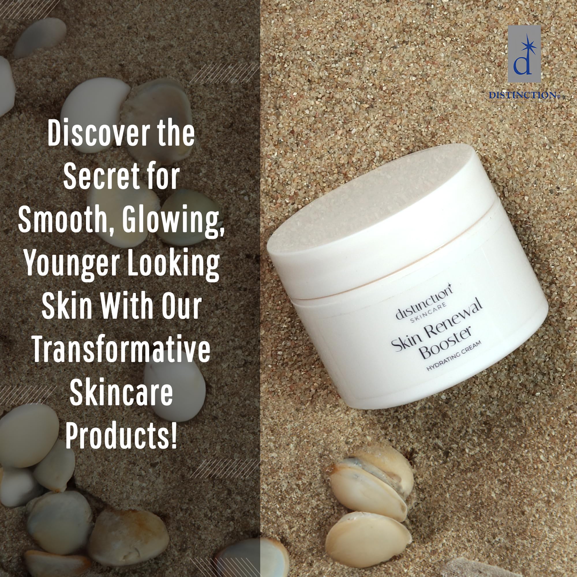 Distinction Skin Renewal Booster – Hydrating Face Moisturizer – Anti Aging Cream for Fine Lines & Wrinkles – Hydrates, Softens & Boosts Radiance – Daily Facial Cream for All Skin Types – 1 Oz - Maple Wellness Supplements
