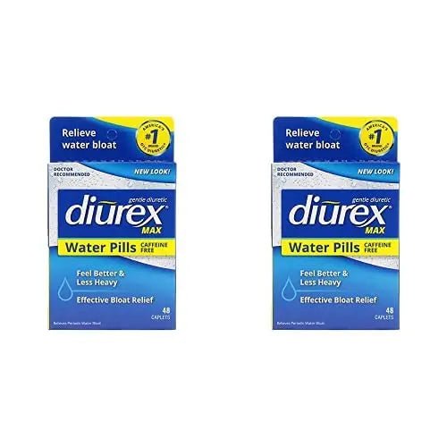 Diurex Max - Maximum Strength Caffeine-Free Diuretic Water Pills -(Pack of 2) - TrustMedUSA