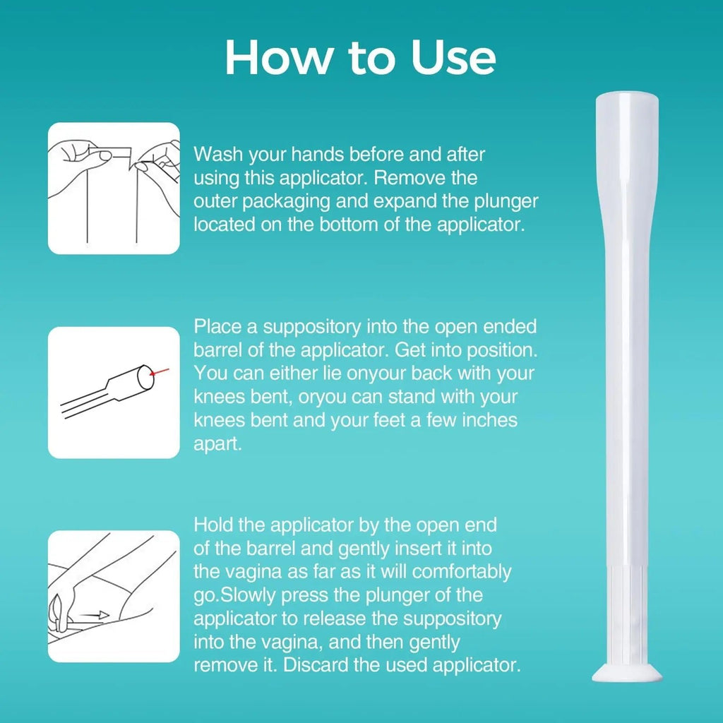 Dizzily 30 Pack Disposable Vaginal Suppository Applicators for Women, Individually Wrapped, Hygienic - Fits Most Boric Acid Suppositories, Pills, Tablet, Cap-sules and Feminine Care Applicator - TrustMedUSA