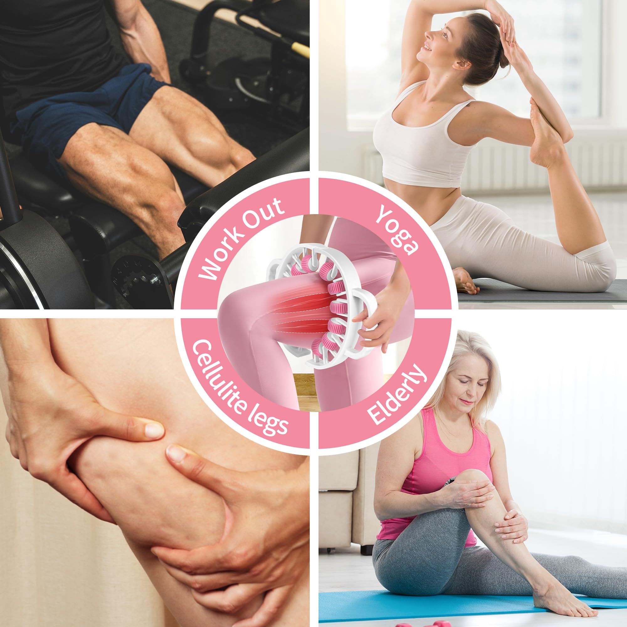 Docemel Lymphatic Drainage Massager Roller–Fascia Blaster Tool for Legs,Thighs,and Calves –Deep Tissue Body Sculpting and Anti-Cellulite Massager Tool - Maple Wellness Supplements