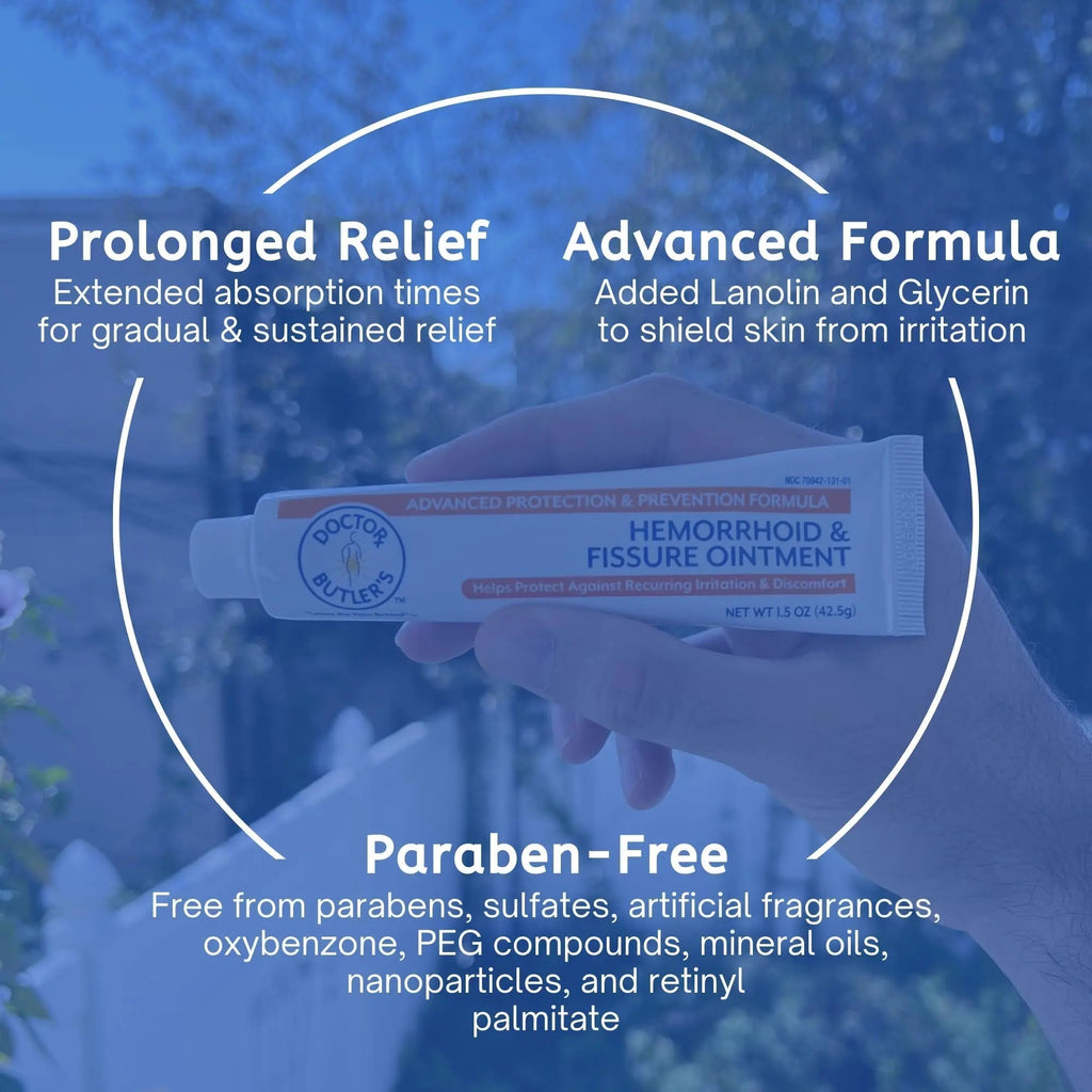 Doctor Butler's Advanced Hemorrhoid & Fissure Ointment – Lidocaine Hemorrhoid Treatment and Fissure Treatment Extra Strength Formula, Heals and Provides Fast Pain and Itch Relief* (1.5 oz.) - TrustMedUSA