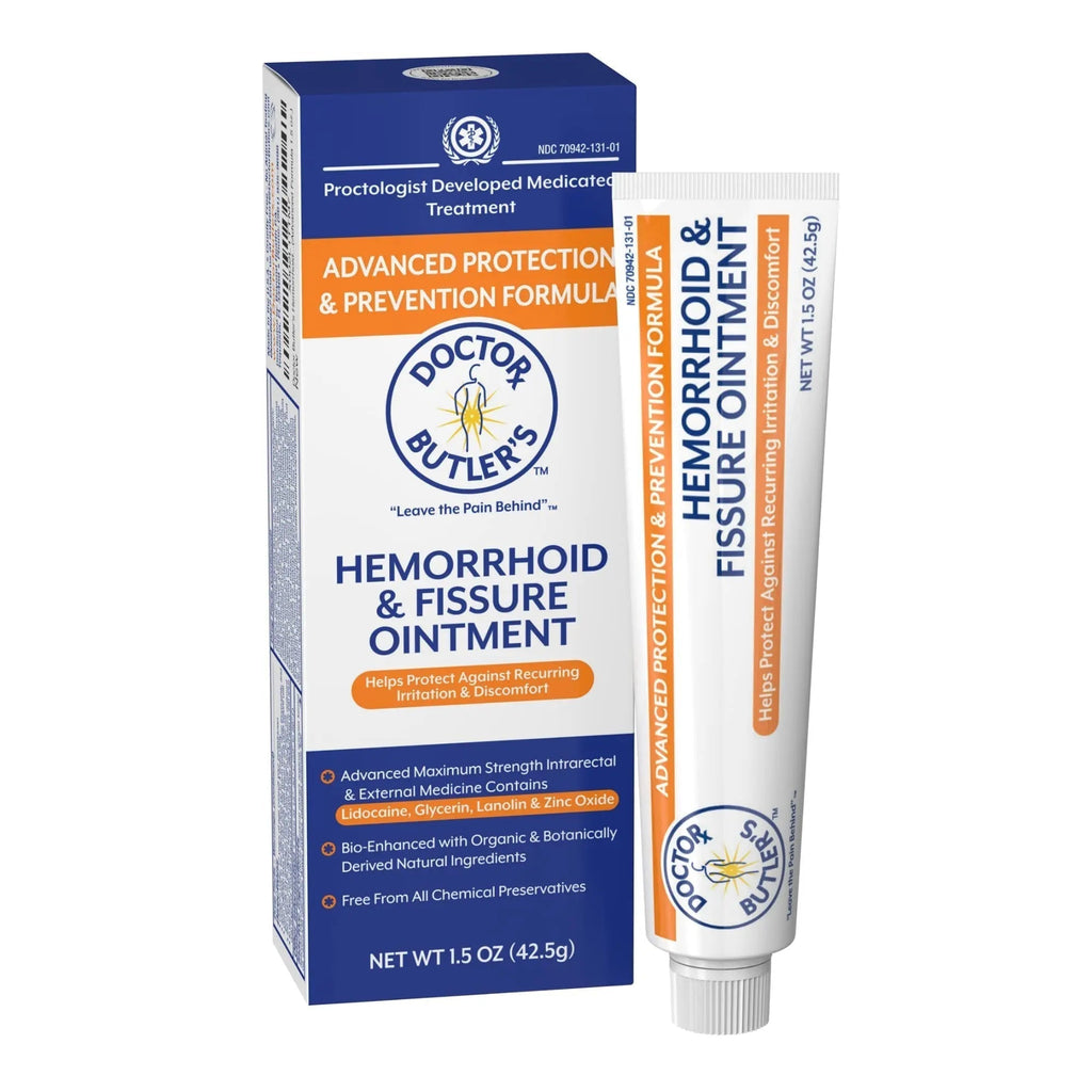 Doctor Butler's Advanced Hemorrhoid & Fissure Ointment – Lidocaine Hemorrhoid Treatment and Fissure Treatment Extra Strength Formula, Heals and Provides Fast Pain and Itch Relief* (1.5 oz.) - TrustMedUSA