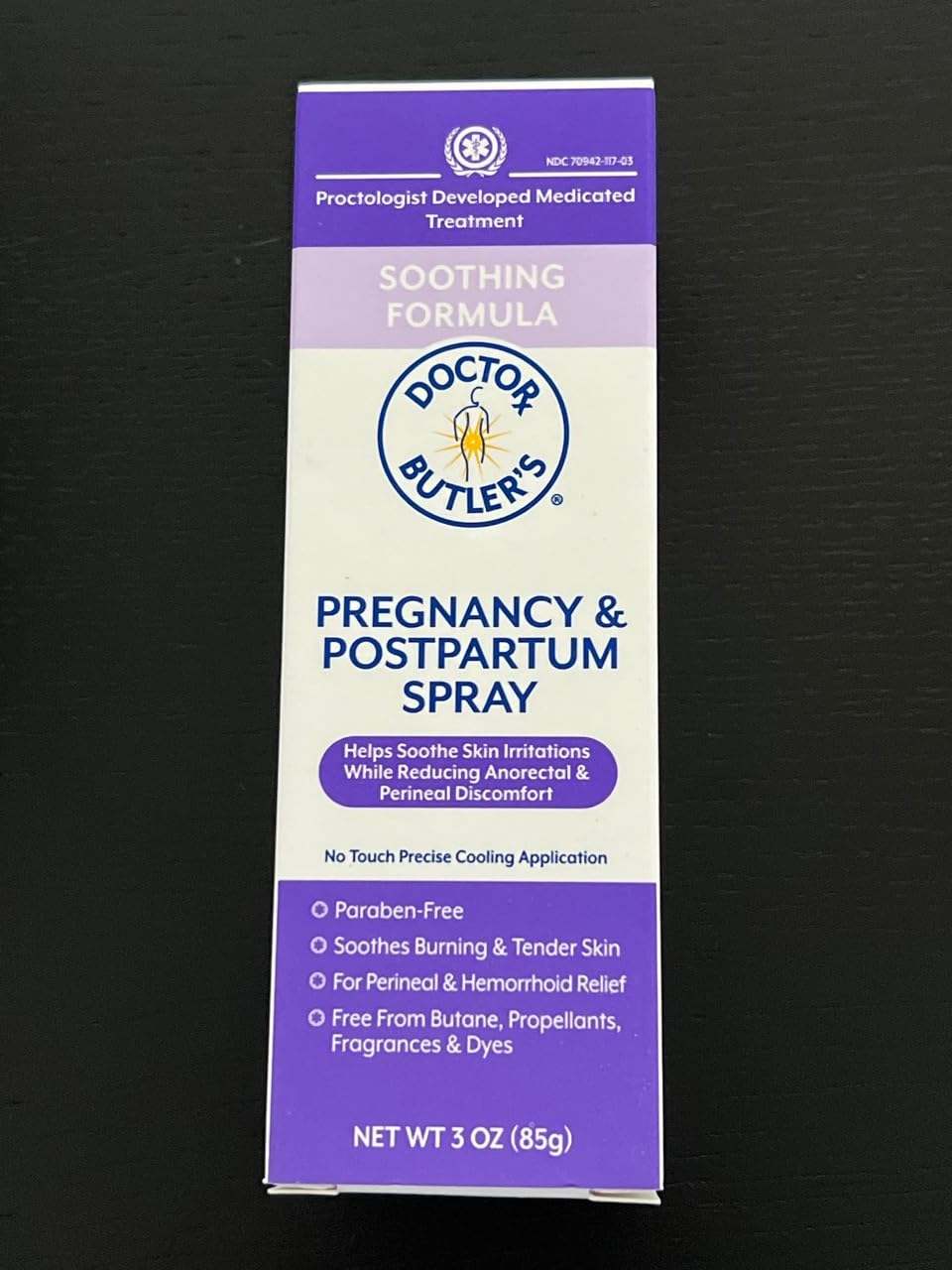 Doctor Butler's Pregnancy & Postpartum Spray - Perineal Spray and Hemorrhoid Treatment with Aloe and Chamomile, Pregnancy Support and Postpartum Essentials, Paraben Free (3oz) - TrustMedUSA