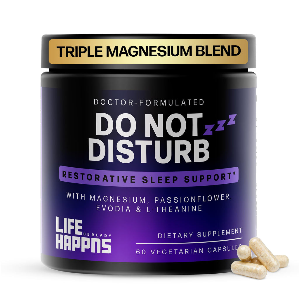 Doctor Formulated Triple Magnesium for Sleep, Calm & Relaxation with Chelated Magnesium Glycinate, L-Theanine, Passionflower & Evodia – Non-Habit, No Melatonin Magnesium Sleep Aid Support Supplement - TrustMedUSA