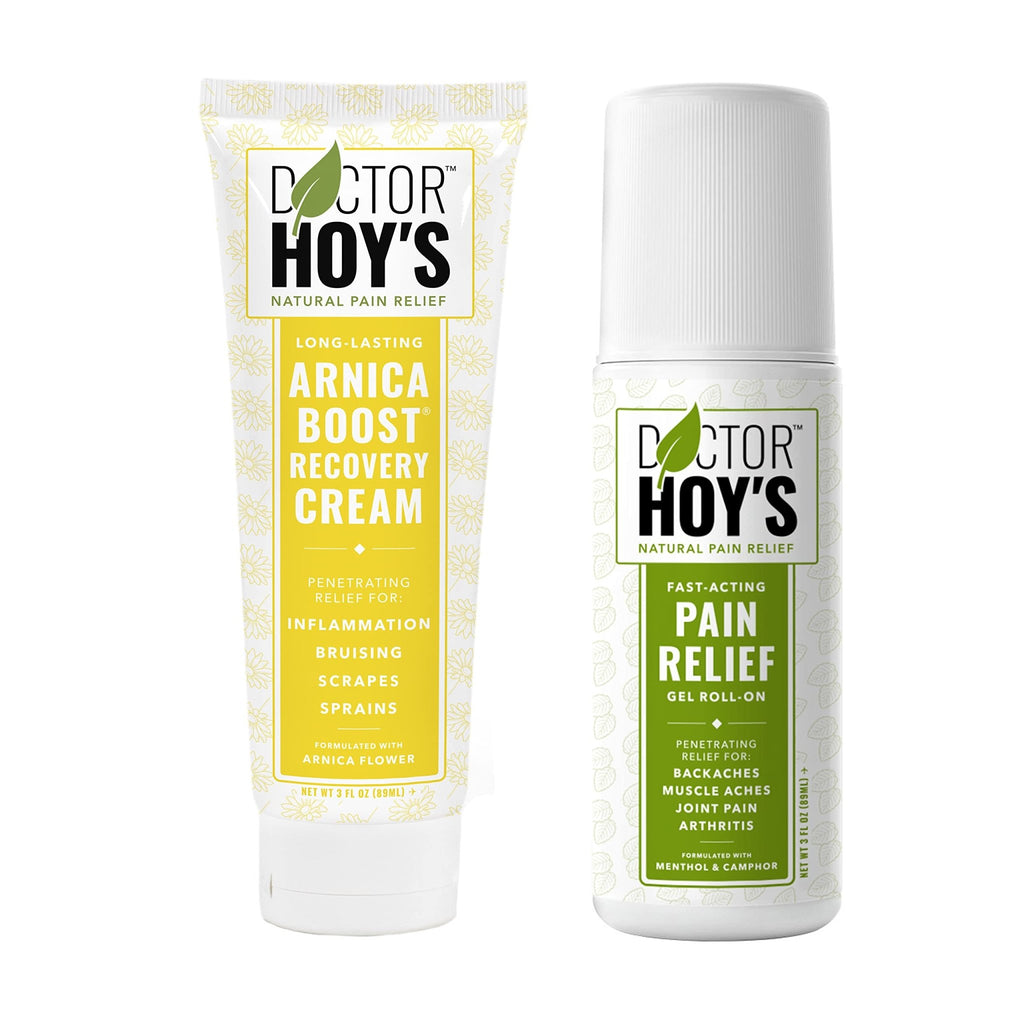 DOCTOR HOY'S Natural Pain Relief Gel and Arnica Boost Recovery Cream, Clean, Safe, Effective Natural Pain Relief and Anti-Inflammatory, 3 oz Combo Pk - TrustMedUSA