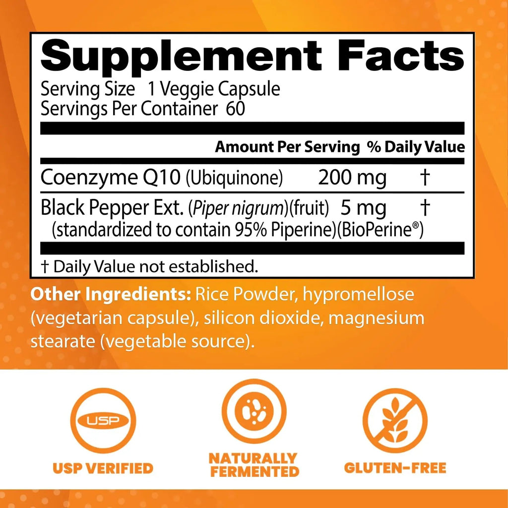 Doctor's Best High Absorption CoQ10 with BioPerine Gluten Free Naturally Fermented - TrustMedUSA