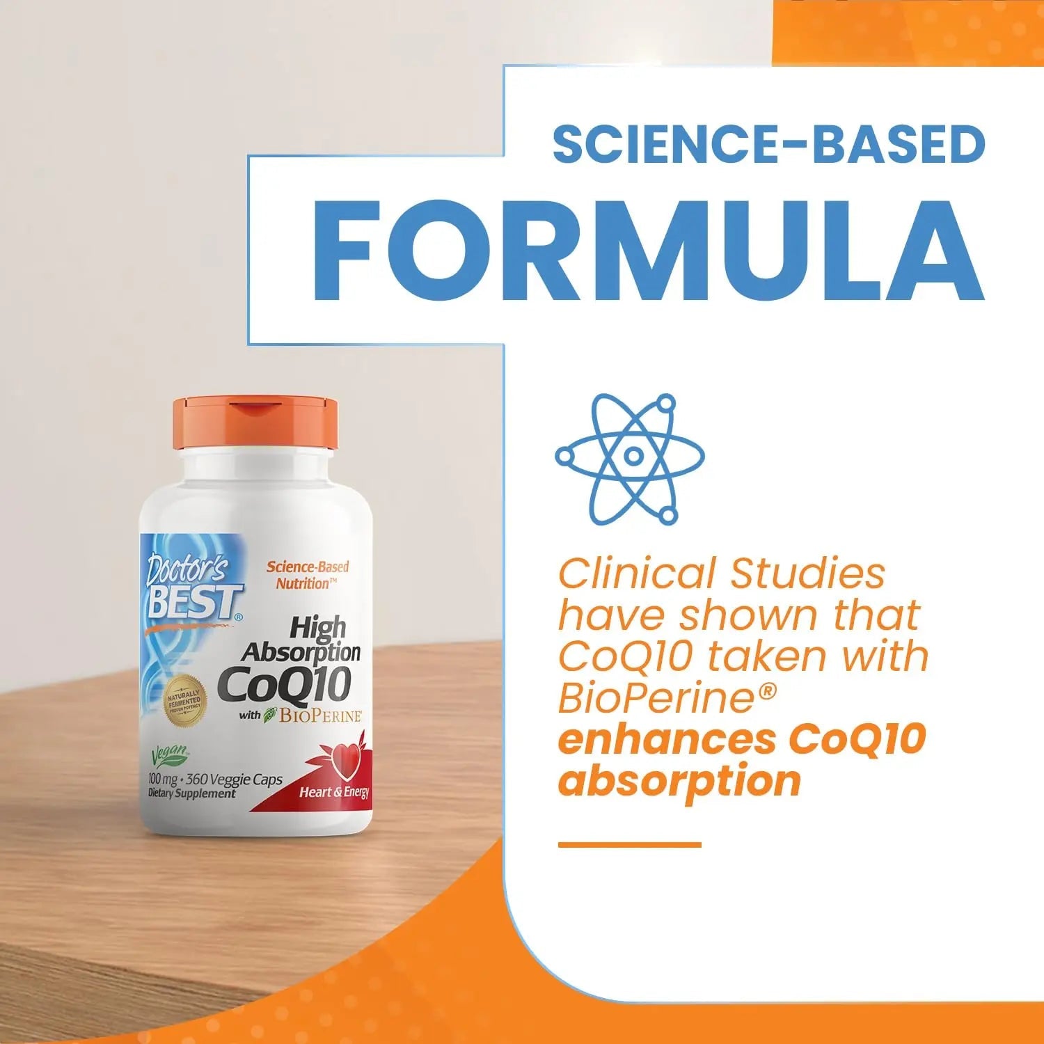 Doctor's Best High Absorption CoQ10 with BioPerine, Gluten Free, Naturally Fermented - TrustMedUSA