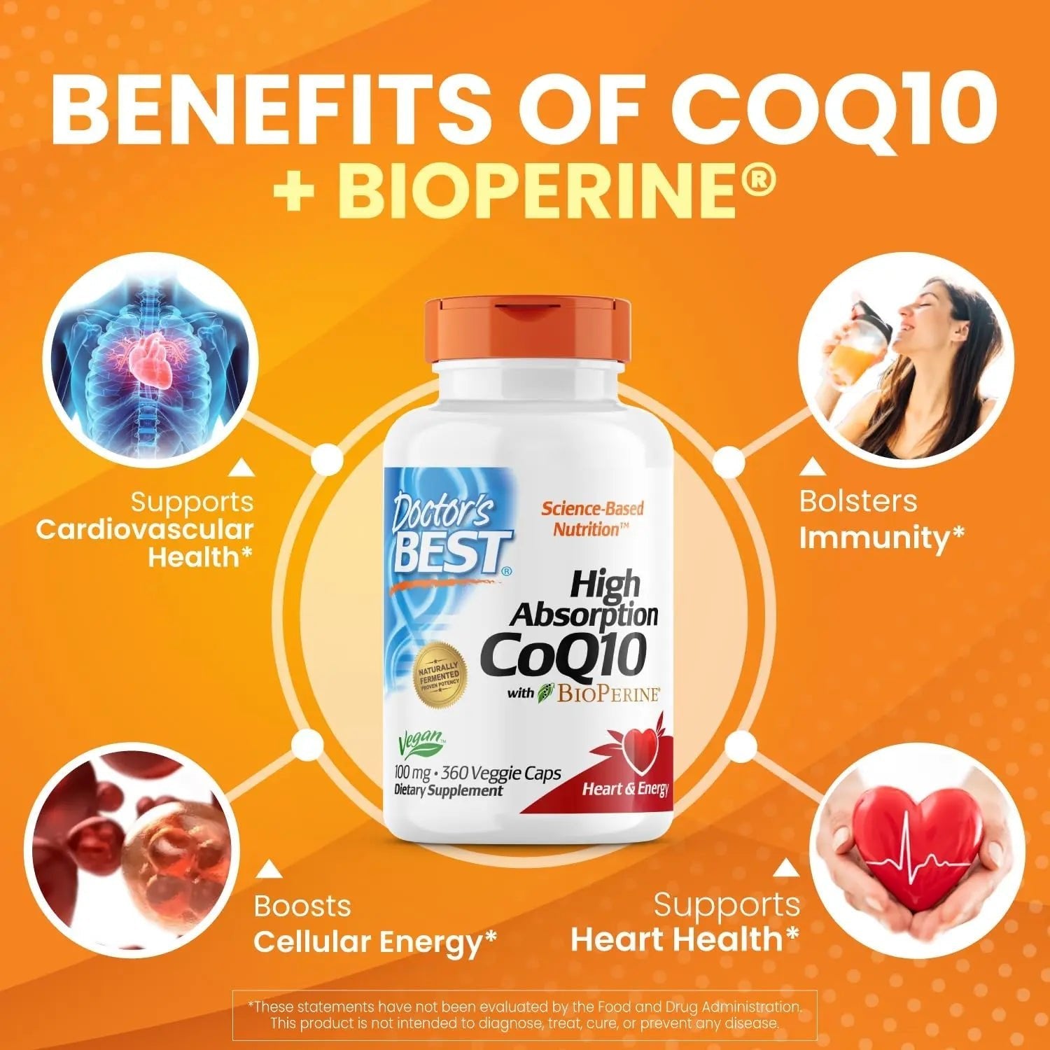 Doctor's Best High Absorption CoQ10 with BioPerine, Gluten Free, Naturally Fermented - TrustMedUSA