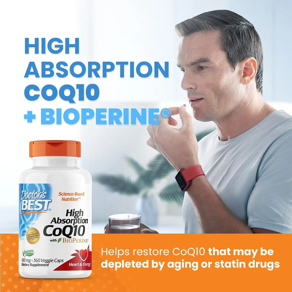 Doctor's Best High Absorption CoQ10 with BioPerine, Gluten Free, Naturally Fermented - TrustMedUSA