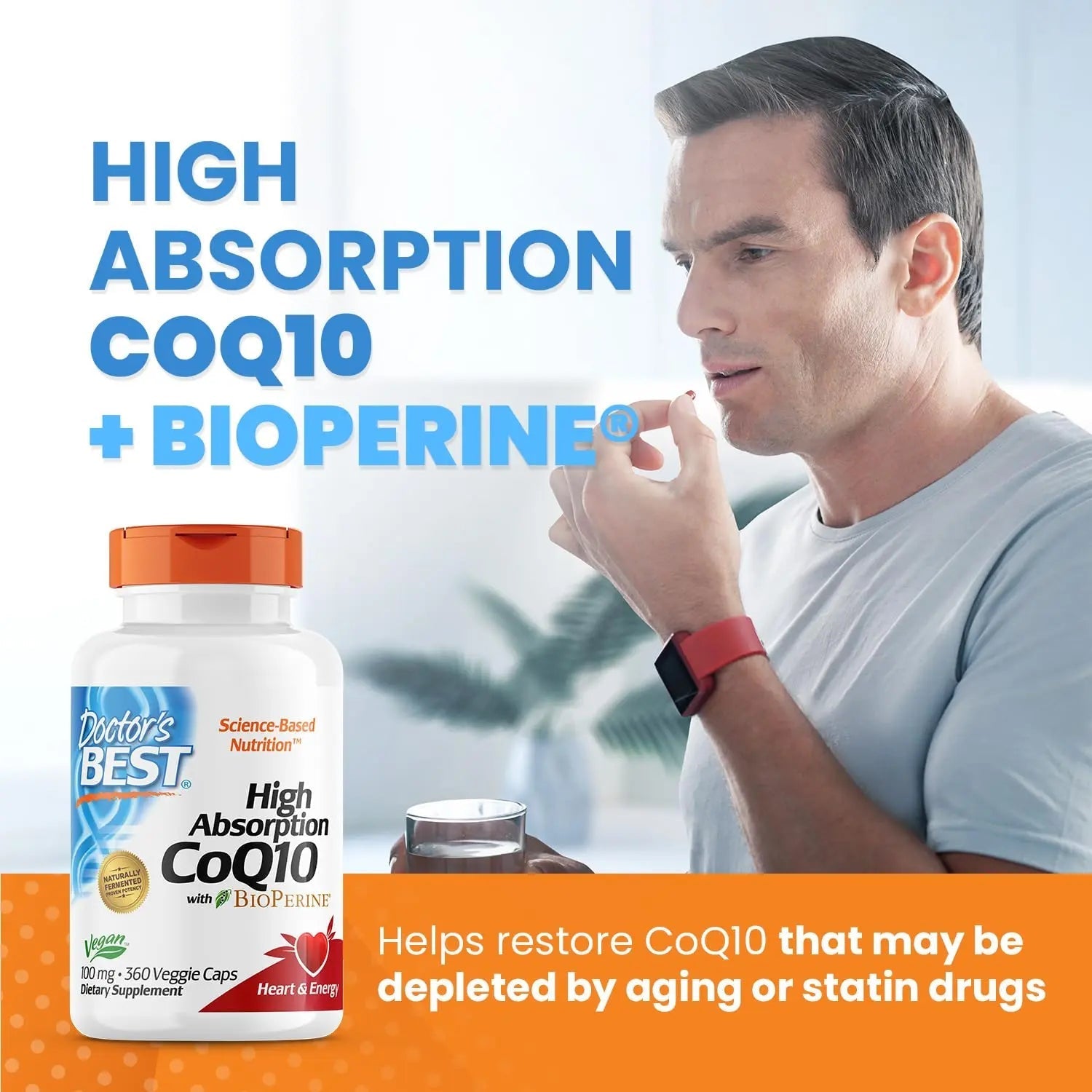 Doctor's Best High Absorption CoQ10 with BioPerine, Gluten Free, Naturally Fermented - TrustMedUSA