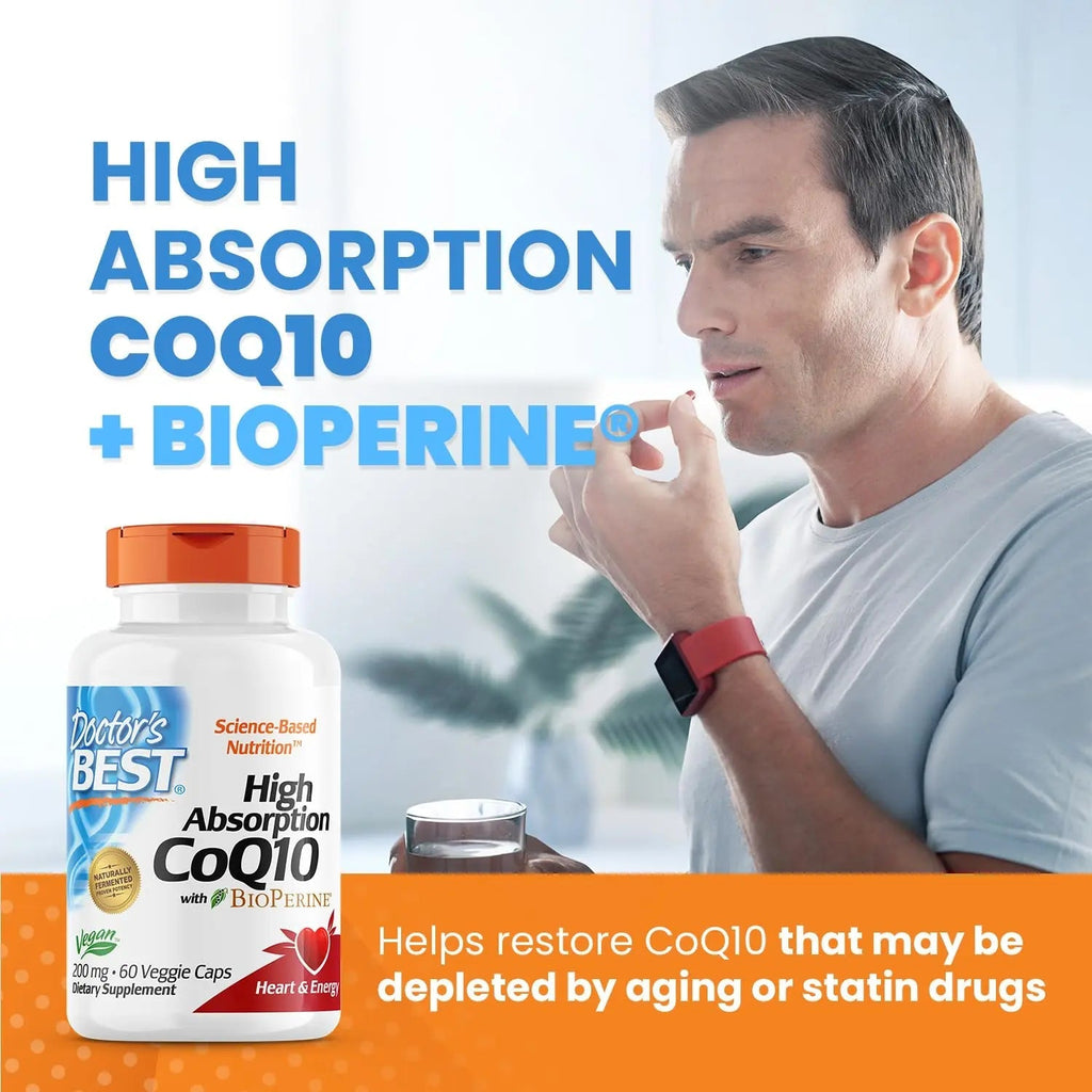 Doctor's Best High Absorption CoQ10 with BioPerine Gluten Free Naturally Fermented - TrustMedUSA