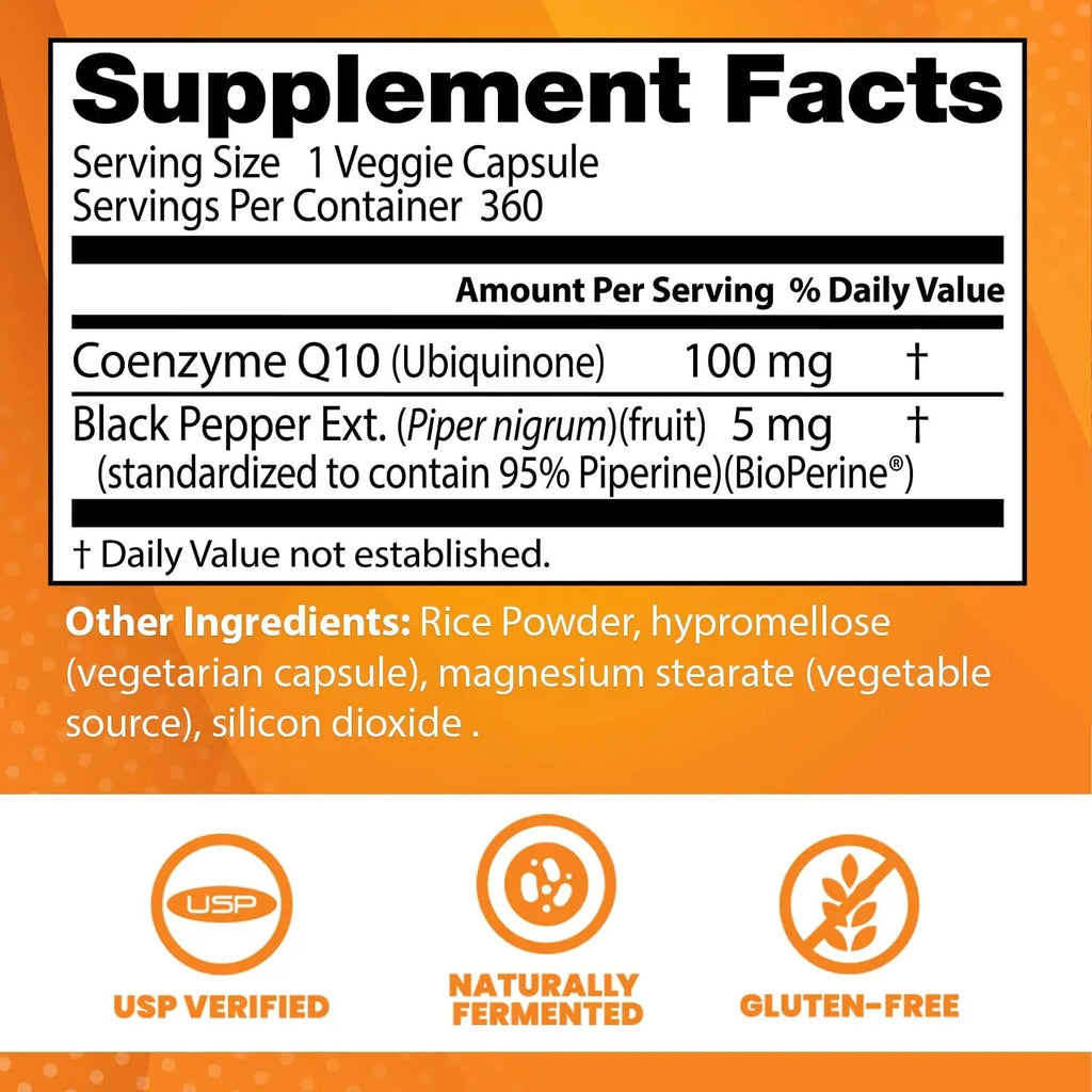 Doctor's Best High Absorption CoQ10 with BioPerine, Gluten Free, Naturally Fermented - TrustMedUSA
