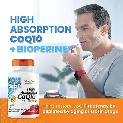 Doctor's Best High Absorption CoQ10 with BioPerine, Heart Health & Energy Production - TrustMedUSA