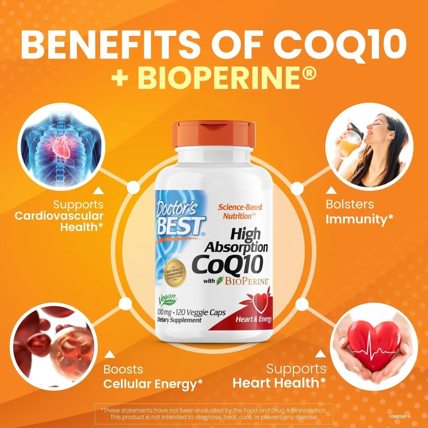 Doctor's Best High Absorption CoQ10 with Bioperine, Heart Health & Energy Production - TrustMedUSA