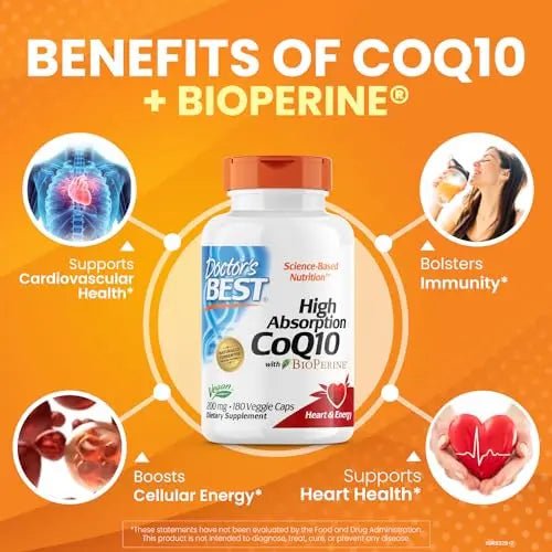 Doctor's Best High Absorption CoQ10 with BioPerine, Non-GMO, Gluten & Soy Free - TrustMedUSA
