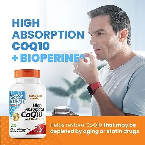 Doctor's Best High Absorption CoQ10 with BioPerine, Non-GMO, Gluten & Soy Free - TrustMedUSA