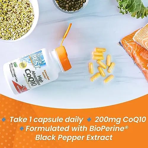 Doctor's Best High Absorption CoQ10 with BioPerine, Non-GMO, Gluten & Soy Free - TrustMedUSA