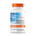 Doctor's Best High Absorption Magnesium Glycinate Lysinate Supplement for Sleep Support - Chelated Magnesium Tablets for Women & Men, 200mg per Serving, Supports Calm & Relaxation, Vegan - 120 Count - TrustMedUSA
