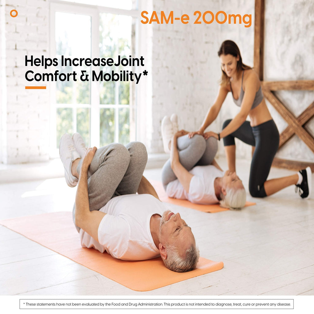 Doctor's Best SAM-e Mood & Joint Support & Liver Health (Pharmaceutical Grade/Non-GMO/Gluten Free/Vegetarian), Tablet, 60 Count (Pack of 1) - TrustMedUSA