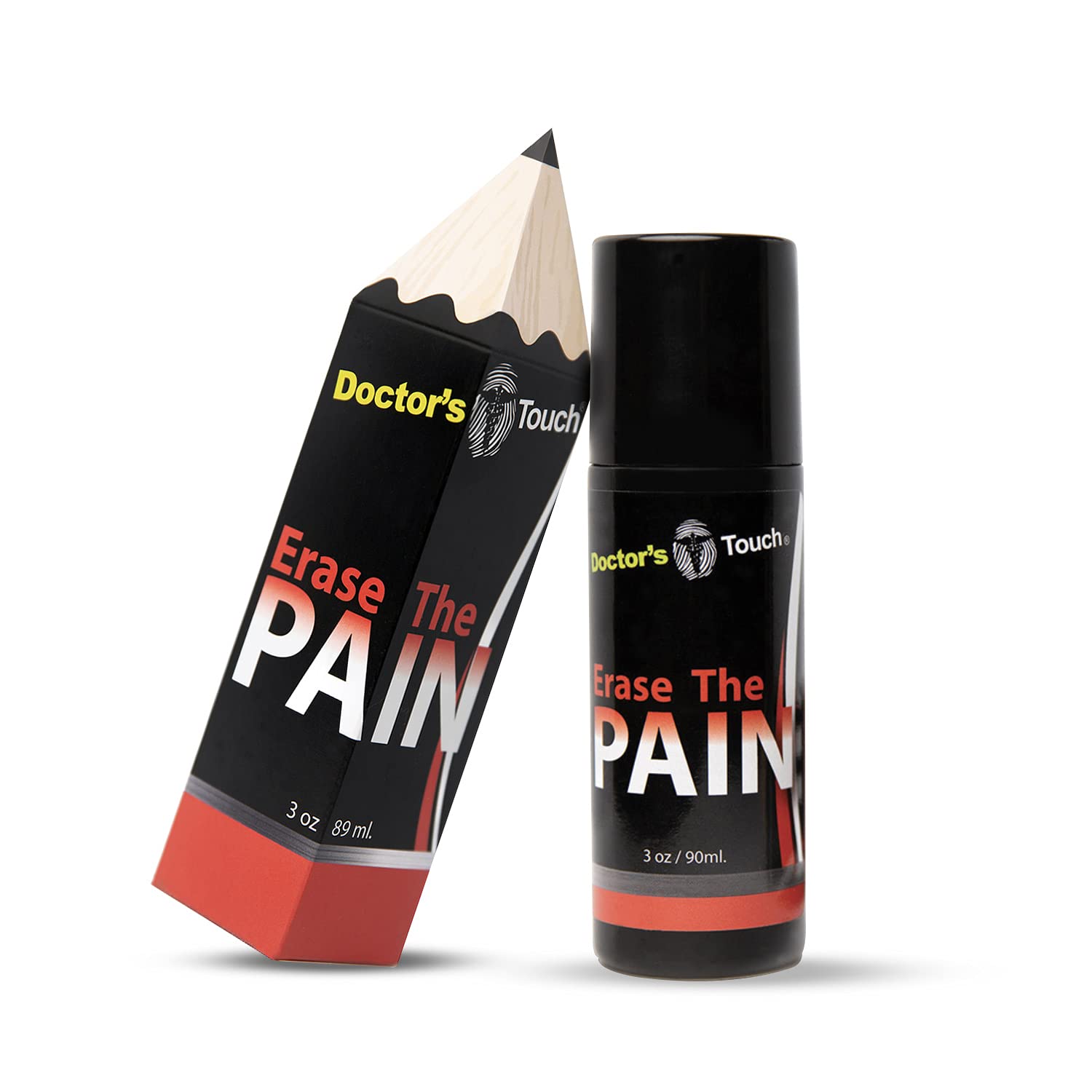 Doctor's Touch Erase The Pain Relief Roll On - Fast Acting Topical Pain Relief Roll On for Nerves, Joints, All Muscle Soreness and Discomfort - Roll on Muscle Pain Relief - TrustMedUSA