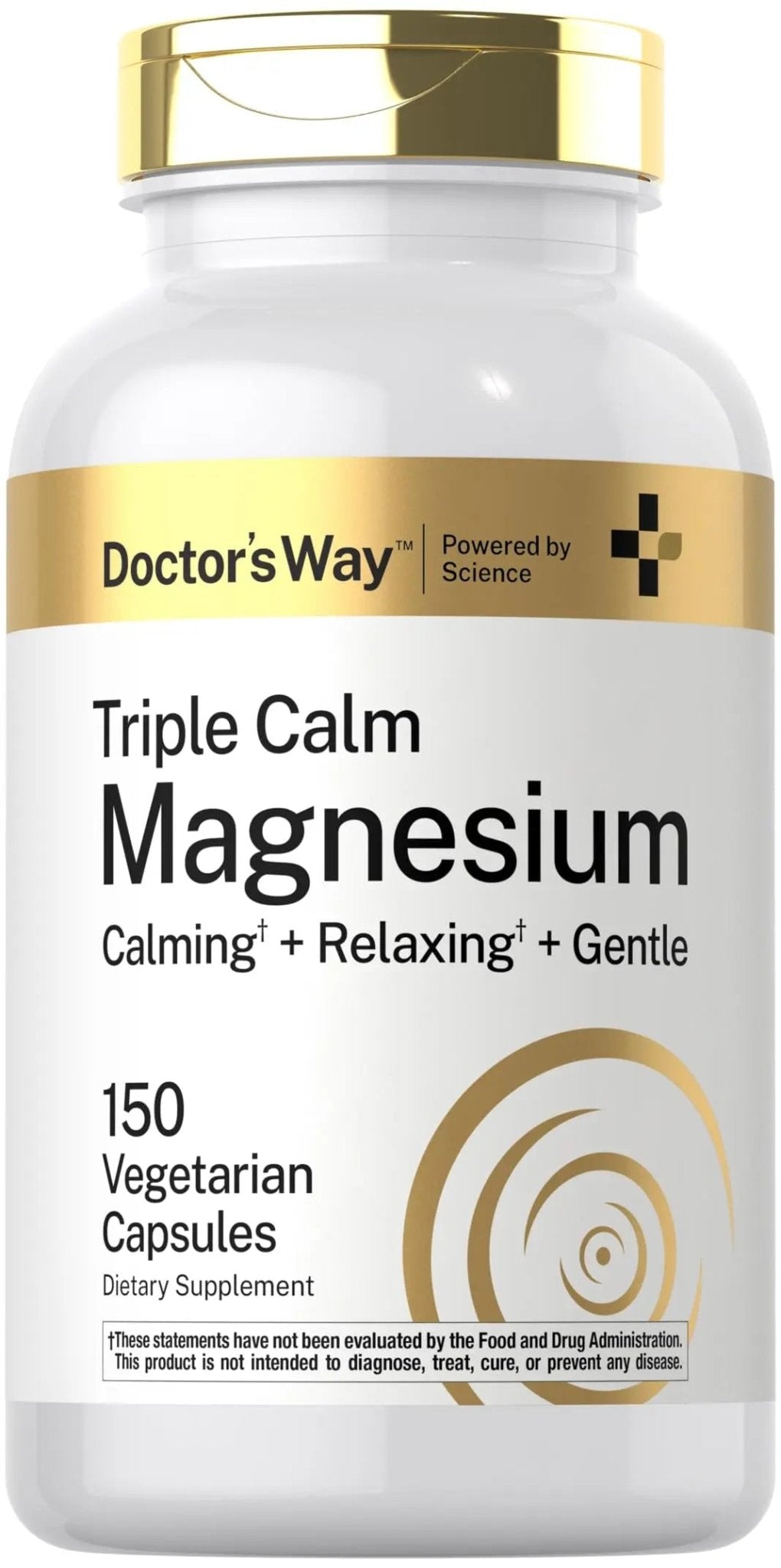 Doctor's Way Triple Magnesium Complex | 150 Capsules | Citrate, Glycinate, & Malate Supplement | Vegetarian, Non-GMO, Gluten Free Formula - TrustMedUSA
