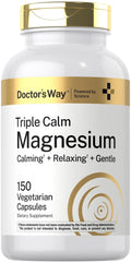 Doctor's Way Triple Magnesium Complex | 150 Capsules | Citrate, Glycinate, & Malate Supplement | Vegetarian, Non-GMO, Gluten Free Formula - TrustMedUSA