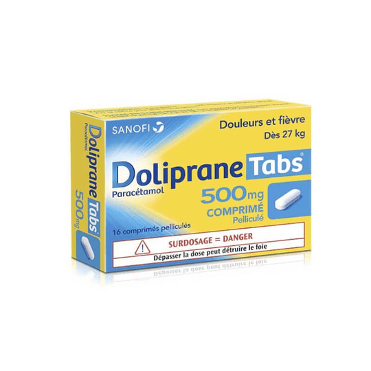 Doliprane Tabs 500mg - 16 tablets SANOFI - TrustMedUSA