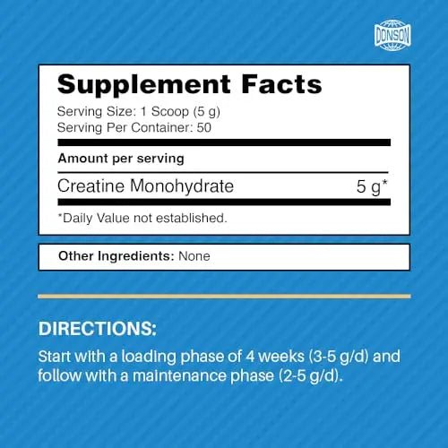 Donson Creatine Monohydrate for Women Booty Gain – 8.8oz Creatine Powder - TrustMedUSA