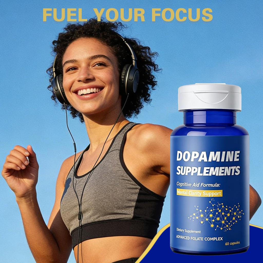 Dopamine Brain Supplement with L-Tyrosine 650mg | Cognitive Function, Focus & Mood Support | Neurotransmitter & Mental Energy Booster | 60 Capsules - TrustMedUSA