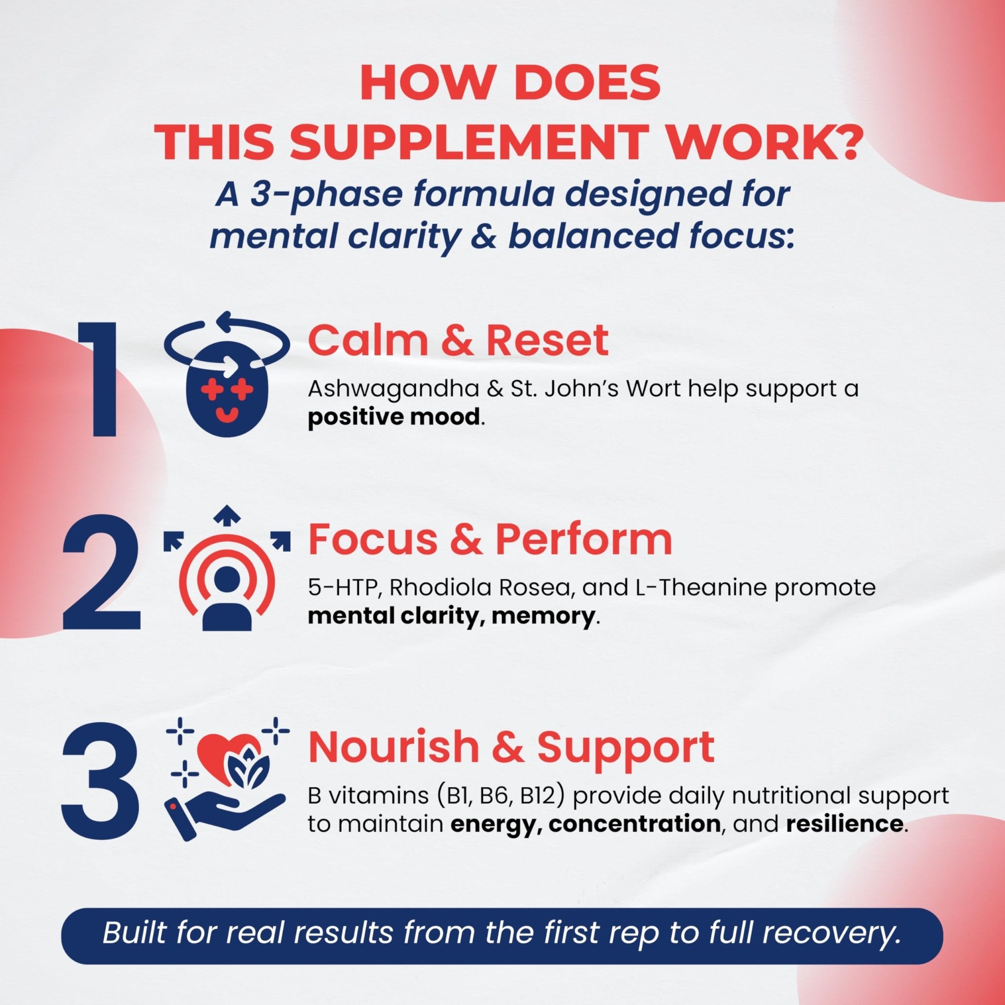 Dopamine Focus Supplement Ashwagandha 5-HTP Rhodiola Rosea St. John's Wort - Increase Memory Clarity Focus Restore Relax with VIT B1, B6, B12, L-Theanine - TrustMedUSA