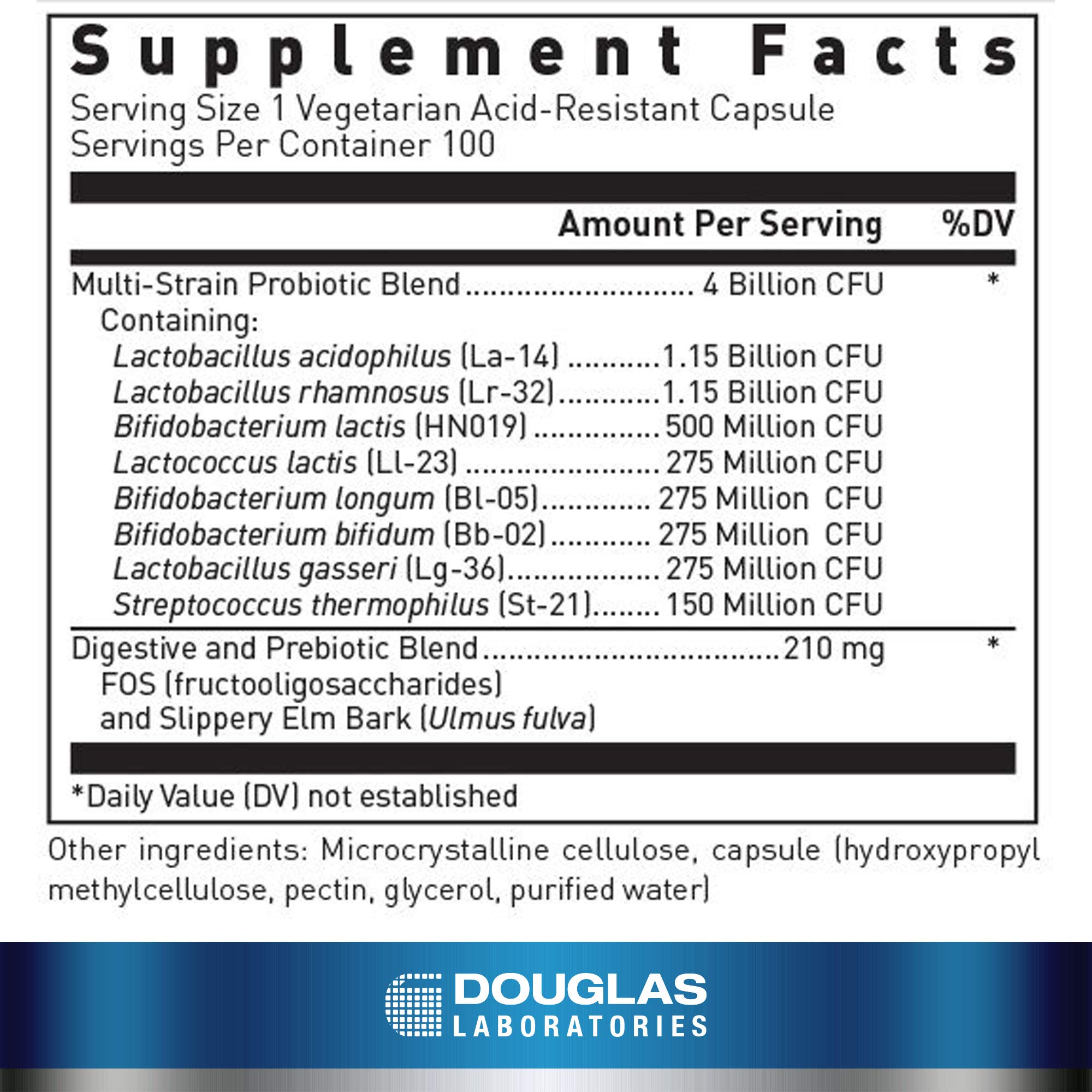 Douglas Laboratories | Multi-Probiotic 4 Billion | Support for Gastrointestinal and Immune Health* | 100 Capsules - TrustMedUSA
