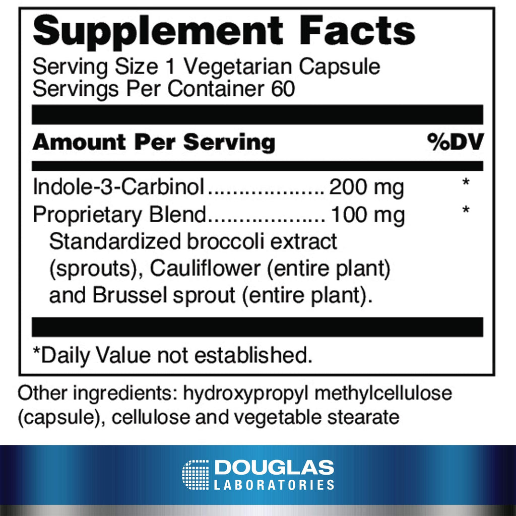 Douglas Laboratories Ultra I-3-C | Indole-3-Carbinol is a Proprietary Blend of Cruciferous Vegetables | 60 Capsules - TrustMedUSA