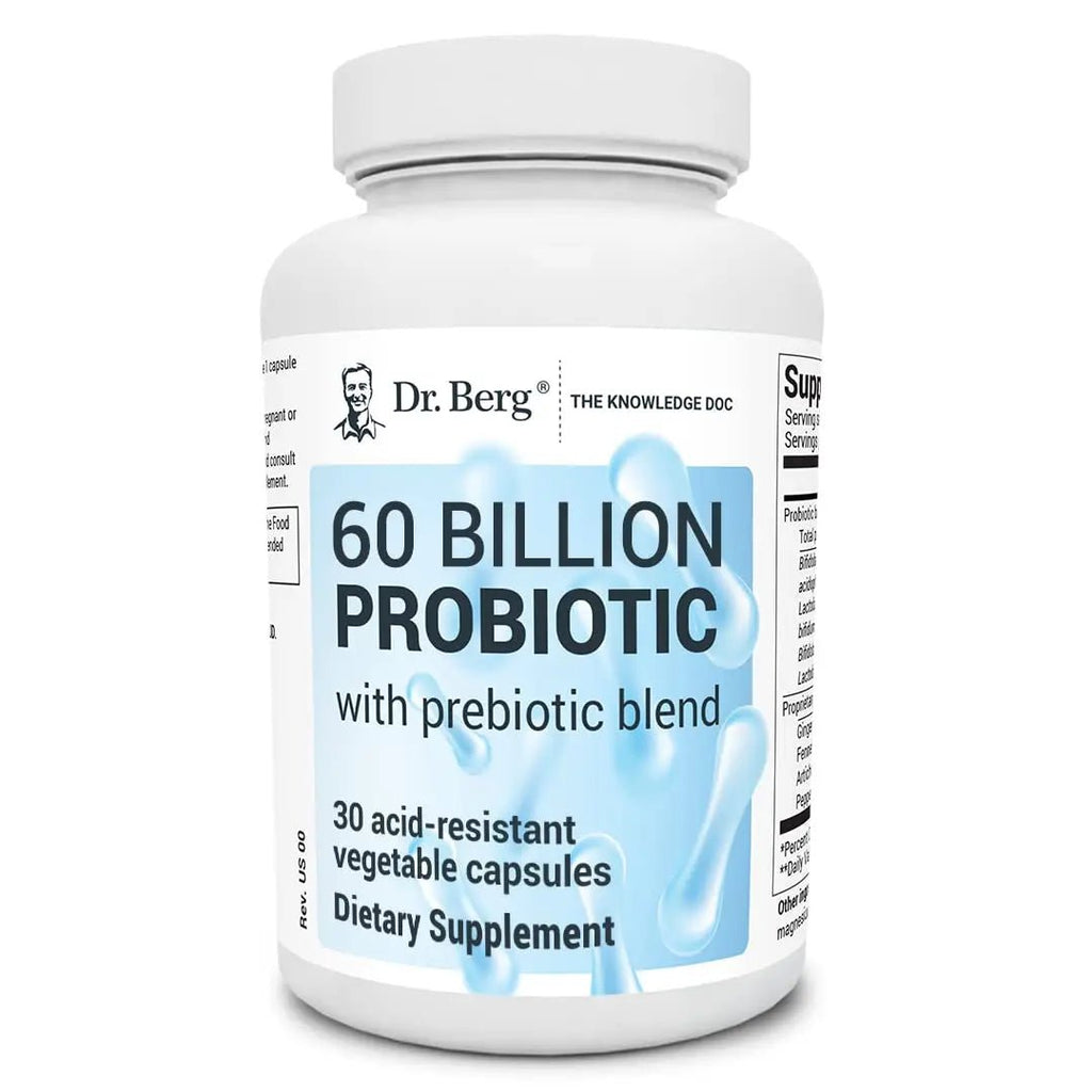 Dr. Berg 60 Billion Probiotic Supplement - Probiotics for Men & Women - Pre and Probiotics - TrustMedUSA