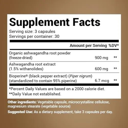 Dr. Berg Ashwagandha Capsules 1500mg - Includes Organic Ashwagandha Root - TrustMedUSA