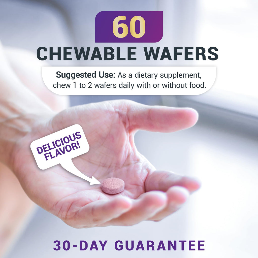 Dr. Berg Chewable Vitamin C Complex - Made with Organic, Non-GMO Berries - 60 Delicious Wafers - TrustMedUSA