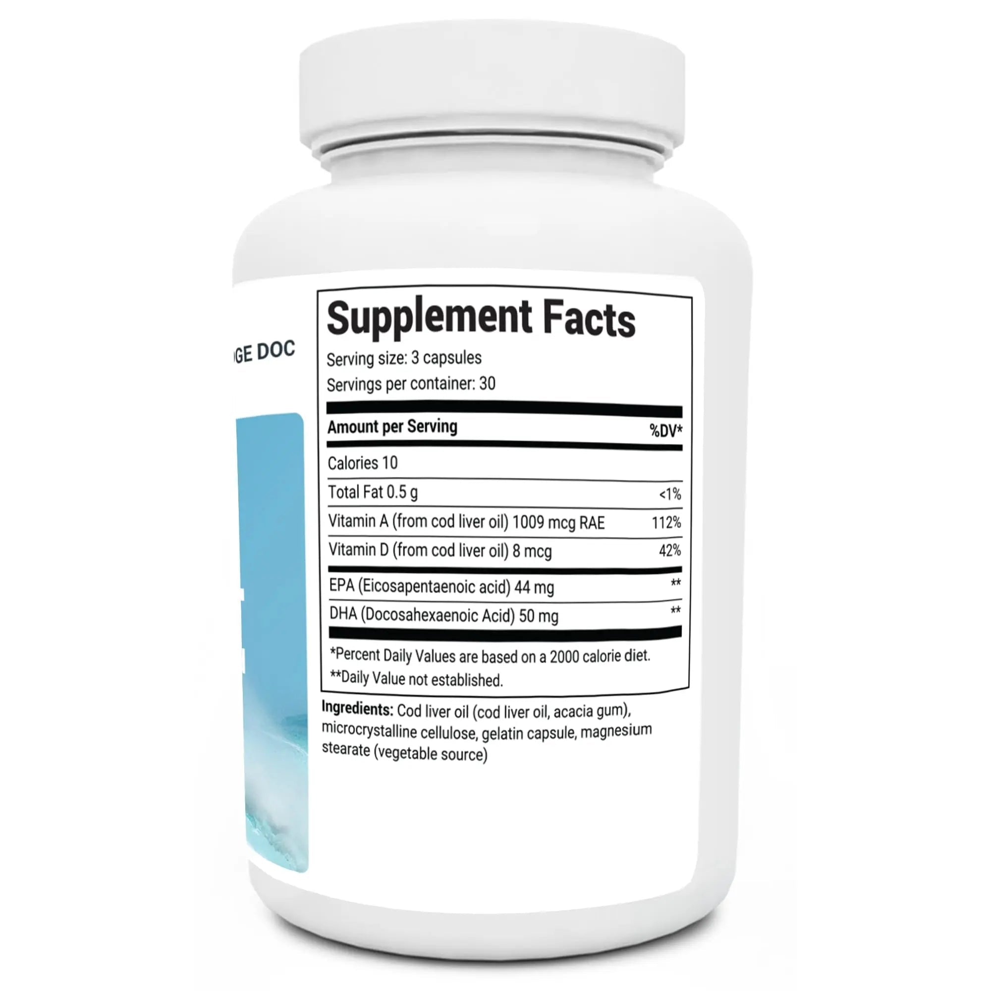 Dr. Berg Cod Liver Oil Capsules - New Formula Without OxBile - Rich in Omega-3 Fatty - TrustMedUSA