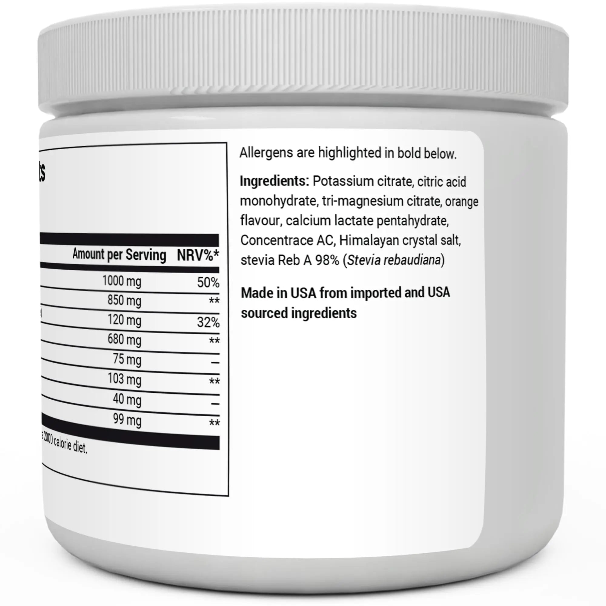 Dr. Berg Electrolyte Powder - Electrolyte Drink Supplements with 1000mg Potassium - TrustMedUSA